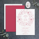 Search for magenta floral wedding invitations Rustic