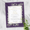 Search for purple celebration life invitations In loving memory