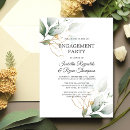 Search for green engagement party invitations Leaf