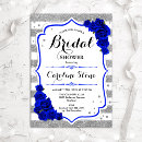 Search for royal blue silver bridal shower invitations For her