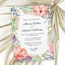 Search for watercolor hibiscus wedding invitations Palm