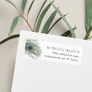 Search for peacock blue return address labels Elegant