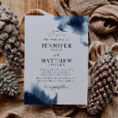 Search for watercolor wash wedding invitations Navy blue