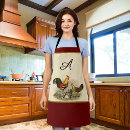 Search for rooster chicken aprons Rustic