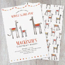 Search for llama birthday invitations Whimsical