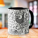 Search for black and white bird mugs Modern