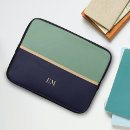 Search for classical green laptop cases Initials