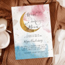 Search for twin stars baby shower invitations Pink and blue