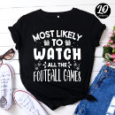 Search for football christmas tshirts Most likely to