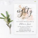 Search for 80th woman birthday invitations Watercolor