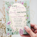 Search for feminine baby shower invitations Botanical