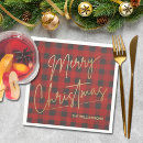 Search for red plaid christmas napkins Lumberjack