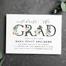 Search for grad graduation invitations typography