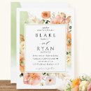 Search for yellow and green wedding invitations Watercolor floral