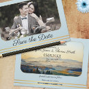 Search for mountain landscape save the dates Dusty blue