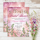 Search for surprise bridal shower invitations Floral
