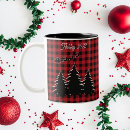 Search for black santa mugs Buffalo plaid