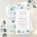 Search for green leaves border wedding invitations Foliage