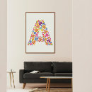 Search for floral letter posters Initial