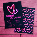 Search for neon wedding invitations Glow in the dark