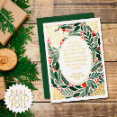 Search for artsy christmas cards Holly berries berry