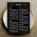 Search for restaurant price lists Black and white
