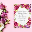 Search for floral fuchsia pink wedding invitations Magenta