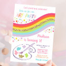 Search for rainbow art party invitations Dress for a mess