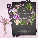 Search for purple cross first communion invitations Floral