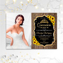 Search for sunflower quinceanera invitations Barn wood