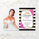 Search for pink black quinceanera invitations Tiara