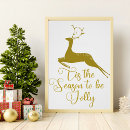 Search for christmas reindeer posters Gold