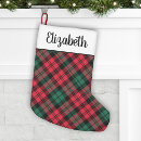Search for tartan plaid christmas stockings Rustic
