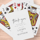 Search for party favors playing cards Black and white