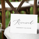 Search for reserved place cards Black and white