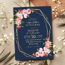 Search for royal blue and pink wedding invitations Floral