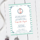 Search for yacht bridal shower invitations Navy