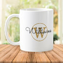 Search for monogram black gold mugs Script