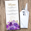 Search for purple and gold menus Elegant