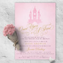 Search for castle baby shower invitations Pink