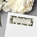 Search for magnolia blossoms return address labels Floral
