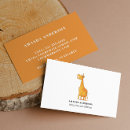 Search for giraffe business cards Wild animal