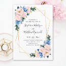 Search for dusty blue and blush wedding invitations Modern