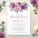 Search for purple rehearsal dinner invitations Watercolor floral