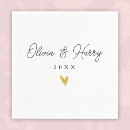 Search for gold and white wedding napkins Names