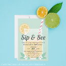 Search for mason jar baby shower invitations Lemonade