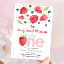 Search for blueberry birthday invitations Strawberry party
