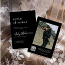 Search for unique engagement party invitations Black and white