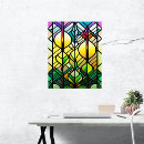 Search for deco stained glass art Green