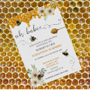 Search for rectangle daisy baby shower invitations Bee